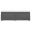 vidaXL Boxspringbett mit Matratze Dunkelgrau 90x200 cm Stoff
