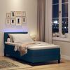 vidaXL Boxspringbett mit Matratze mit LED Blau 90 x 190 cm Stoff