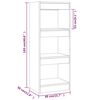 vidaXL B&uuml;cherregal/Raumteiler Schwarz 40x30x103 cm Holzwerkstoff