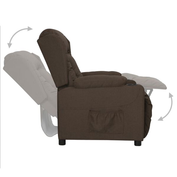 vidaXL Relaxsessel Dunkelbraun Stoff