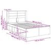 vidaXL Bettrahmen Beton Grau 135 x 190 cm Massives Kiefernholz