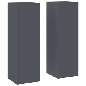vidaXL Pflanzenst&auml;nder 2 pcs Anthrazit 24 x 24 x 75 cm Stahl