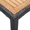 vidaXL 7-tlg. Garten-Essgruppe mit Auflagen Poly Rattan Schwarz