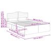 vidaXL Bettrahmen Beton Grau 150 x 200 cm Massives Kiefernholz