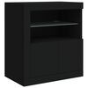 vidaXL Sideboard mit LED-Leuchten Schwarz 60,5x37x67 cm