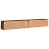 vidaXL TV-Wandschr&auml;nke 2 Stk. Braun Eiche-Optik 100x30x30 cm
