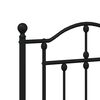vidaXL Bettgestell mit Kopfteil Metall Schwarz 140x190 cm