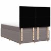 vidaXL Boxspringbett mit Matratze Taupe 140x200 cm Stoff