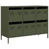 vidaXL Sideboard Olivgr&uuml;n 101,5x39x73,5 cm Kaltgewalzter Stahl