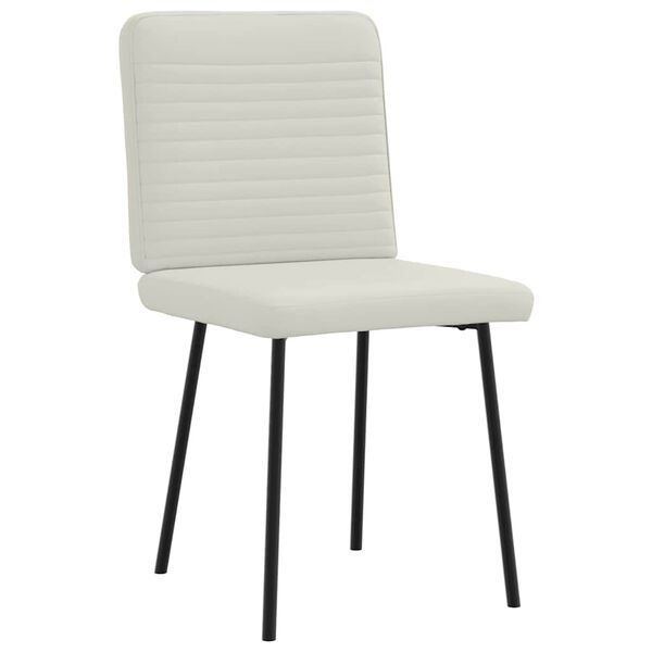vidaXL Esszimmerst&uuml;hle 6 Stk. Creme Samt