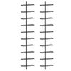 vidaXL Wand-Weinregale f&uuml;r 20 Flaschen 2 Stk. Schwarz Metall