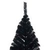 vidaXL K&uuml;nstlicher vorbeleuchteter Weihnachtsbaum Schwarz 240 cm PVC