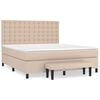 vidaXL Boxspringbett Matratze Cappuccino-Braun 160x200 cm Kunstleder