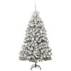 vidaXL K&uuml;nstlicher Weihnachtsbaum Gr&uuml;n und Wei&szlig; 180 cm PVC und Metall