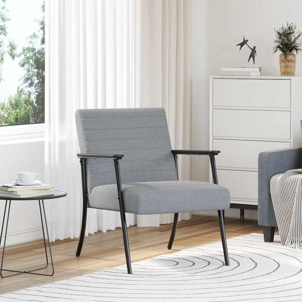 vidaXL Sessel Hellgrau 59 x 75 x 78 cm Stoff