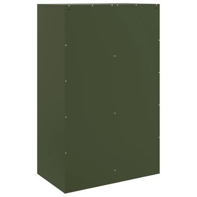 vidaXL Sideboard Olivgrün 67x39x107 cm Stahl
