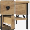 vidaXL Nachttisch Artisan-Eiche 40 x 42 x 45 cm Schichtholz und Metall