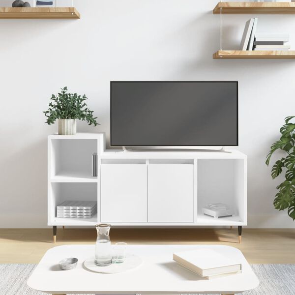 vidaXL TV-Schrank Wei&szlig; 100x35x55 cm Holzwerkstoff