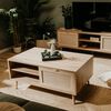 Finori Couchtisch Bali 55A Sonoma-Eiche und Raffia-Druck