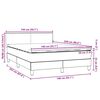 vidaXL Boxspringbett mit Matratze & LED Dunkelblau 140x220 cm Samt
