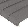vidaXL LED Kopfteil Dunkelgrau 183x16x118/128 cm Stoff