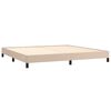 vidaXL Boxspringbett Matratze Cappuccino-Braun 200x200cm Kunstleder