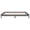 vidaXL Massivholzbett mit LED-Beleuchtung Grau 120x200 cm