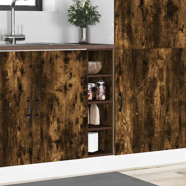 vidaXL Unterschrank Riga R&auml;uchereiche 20x44,5x81,5 cm Holzwerkstoff