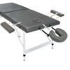vidaXL Massageliege 2-Zonen Aluminiumgestell Anthrazit 186x68 cm