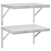 vidaXL Wandregale 2 Stk. 50x40 cm Silbern Edelstahl