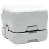 vidaXL Camping-Toilette Grau und Wei&szlig; 41,5 x 36,5 x 30 cm Polyethylen
