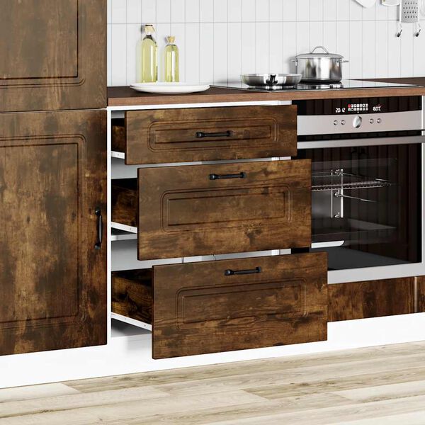 vidaXL K&uuml;chenunterschrank Kalmar R&auml;uchereiche Holzwerkstoff