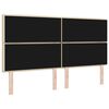 vidaXL LED Kopfteil mit LED-Lichtleisten Creme 180 cm Polyester