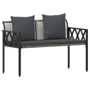 vidaXL B&auml;nke f&uuml;r Outdoor 2 -Seater 116 x 56 x 75 cm Poly-Rattan