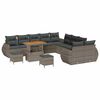vidaXL Garten-Sofa-Set 13 stk. 12-Sitzanzahl Grau