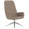 vidaXL Relaxsessel mit Hocker Taupe Mikrofasergewebe