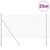 vidaXL Zaunpfosten Silber 25 x 1,4 m (12 x 12 mm Netz) Stahl