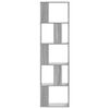 vidaXL Bücherregal 5 Böden Grau Sonoma 45x23,5x162,5 cm Holzwerkstoff