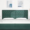 vidaXL LED Kopfteil mit LED-Lichtleisten Dunkelgr&uuml;n 200 cm Polyester