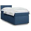 vidaXL Boxspringbett mit Matratze Blau 90x190 cm Stoff