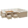 vidaXL Gartensofa-set 13 stk. 9-Sitzanzahl Beige Poly Rattan