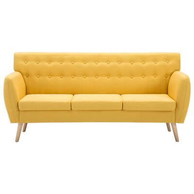 vidaXL 3-Sitzer-Sofa Stoff 172x70x82 cm Gelb
