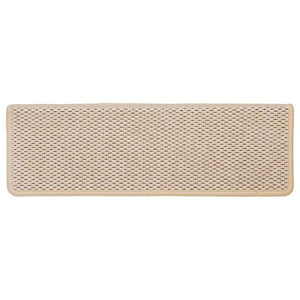 vidaXL Treppenmatten Selbstklebend Sisal-Optik 15 Stk. 65x21x4cm Berber