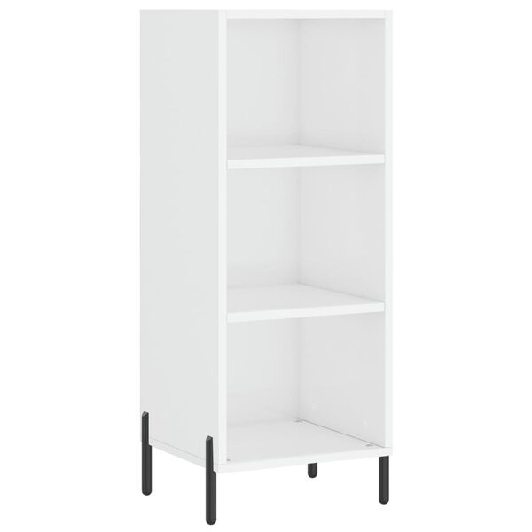 vidaXL Sideboard Hochglanz-Wei&szlig; 34,5x32,5x90 cm Holzwerkstoff