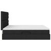 vidaXL Bett mit LED-Lichtleisten Schwarz 180 x 200 cm Stoff