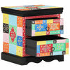 vidaXL Nachttisch 2 pcs Mehrfarbig 40 x 35 x 45 cm Massivholz Mango
