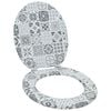 vidaXL Toilettensitz Grau 43,8 x 37,8 cm MDF-Platte