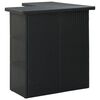 vidaXL 4-tlg. Gartenbar-Set mit Kissen Poly Rattan Schwarz