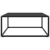 vidaXL Couchtisch Schwarz mit Schwarzem Glas 80x80x35 cm