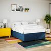 vidaXL Bettgestell ohne Matratze Blau 140x190 cm Stoff
